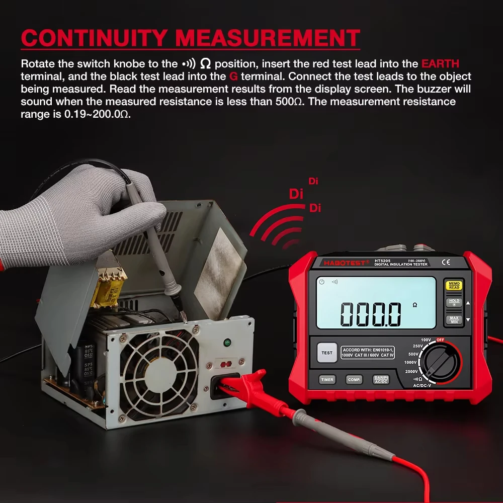 1000V Insulation Resistance Tester Earth Ground Resistance Tester Digital Megohmmeter Meter 1000V Insulation Resistance Tester Earth Ground Resistance Tester Digital Megohmmeter Meter