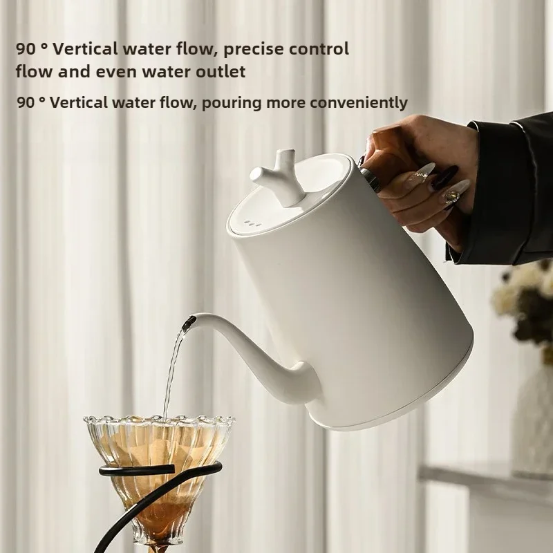 1000W Electric Gooseneck Kettle 1000ml 304 Stainless Steel Coffee Pot Intelligent Temperature LED Display for Coffee Tea