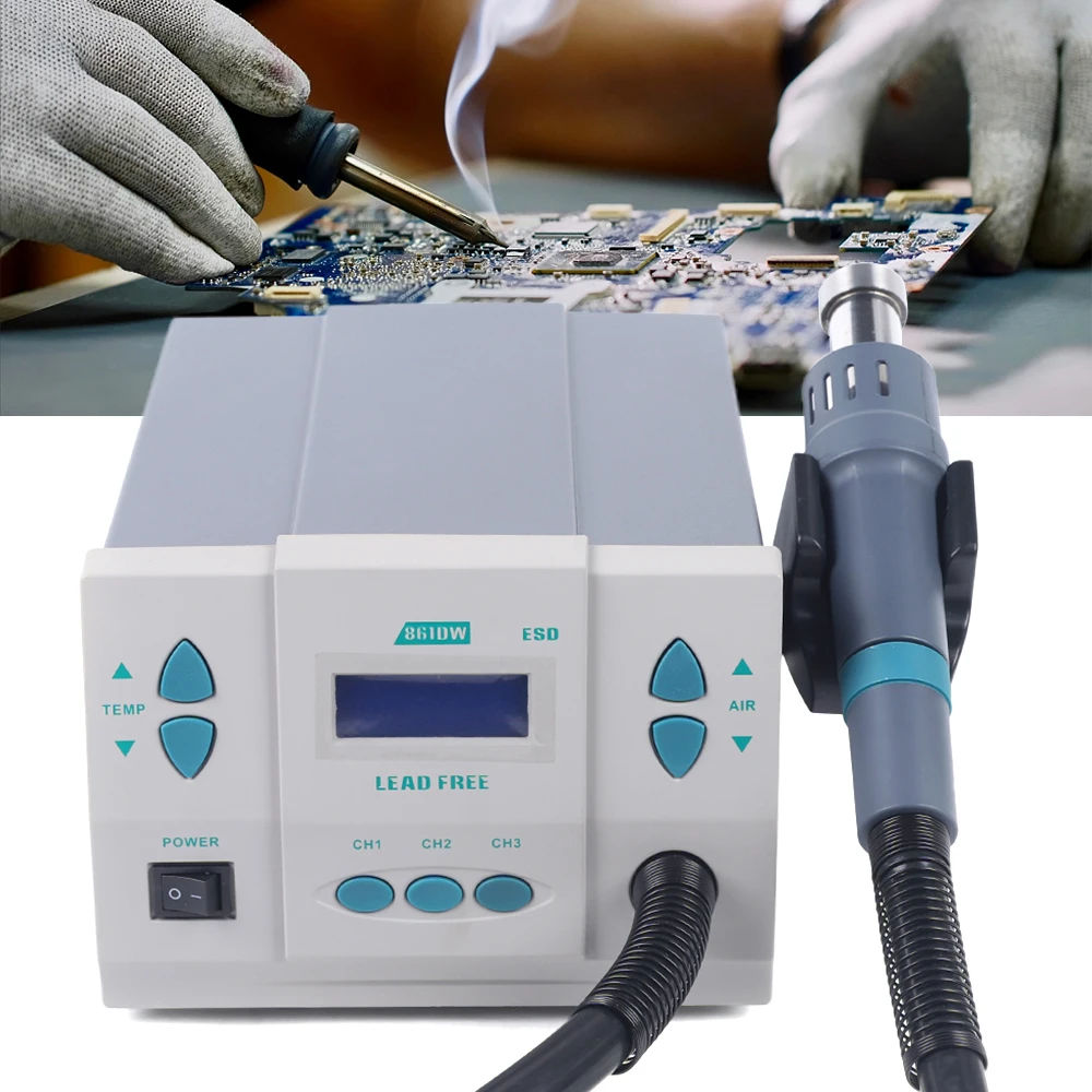 1000W Soldering Hot Air Heat Gun Hot Digital Display Air Rework Station Digital Display Quick Station 861DW Ac 110V 1000W Soldering Hot Air Heat Gun Hot Digital Display Air Rework Station Digital Display Quick Station 861DW Ac 110V