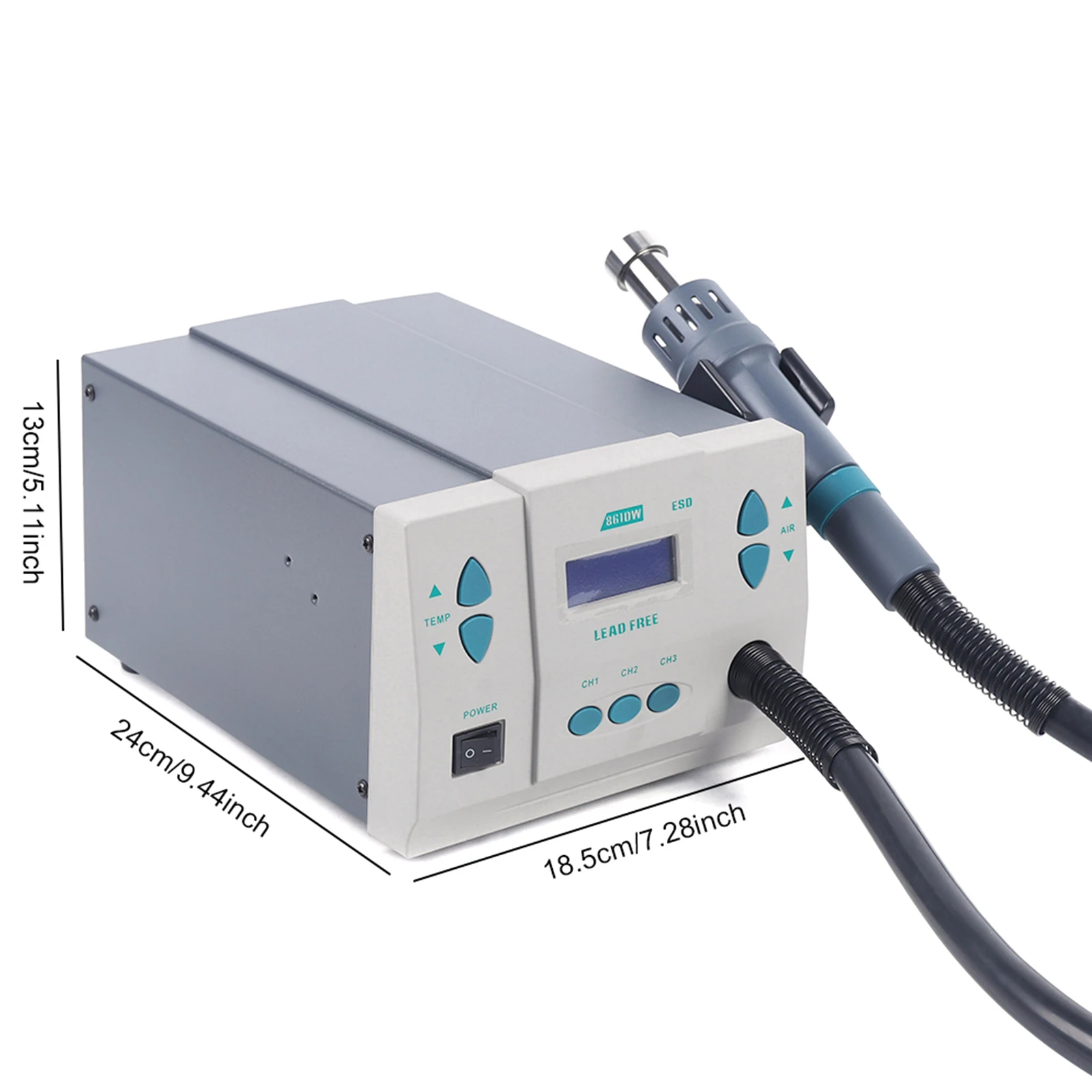 1000W Soldering Hot Air Heat Gun Hot Digital Display Air Rework Station Digital Display Quick Station 861DW Ac 110V 1000W Soldering Hot Air Heat Gun Hot Digital Display Air Rework Station Digital Display Quick Station 861DW Ac 110V