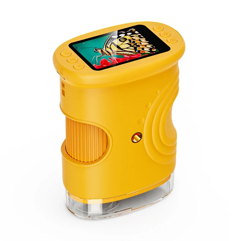 1000X Handheld Microscope for Kids 2.0″ Screen Rechargeable Mini Pocket Digital Microscopes Portable Edu Gift Children