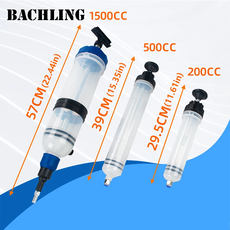 100/200/500/1500ml Car Engine Oil Change Syringe Bottle Transfer Automotive Fuel Extraction Pump Hand Tool Oil