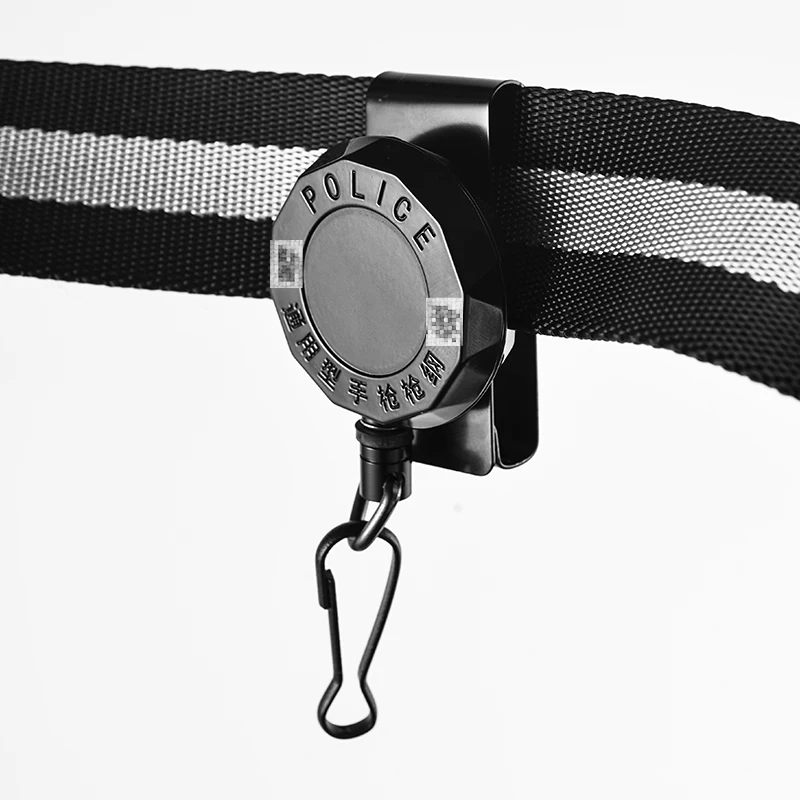100CM Anti Lost Easy To Pull Buckle Military Gun Rope Keychain Keyring Steel Wire Rope High Resilience Retractable Key