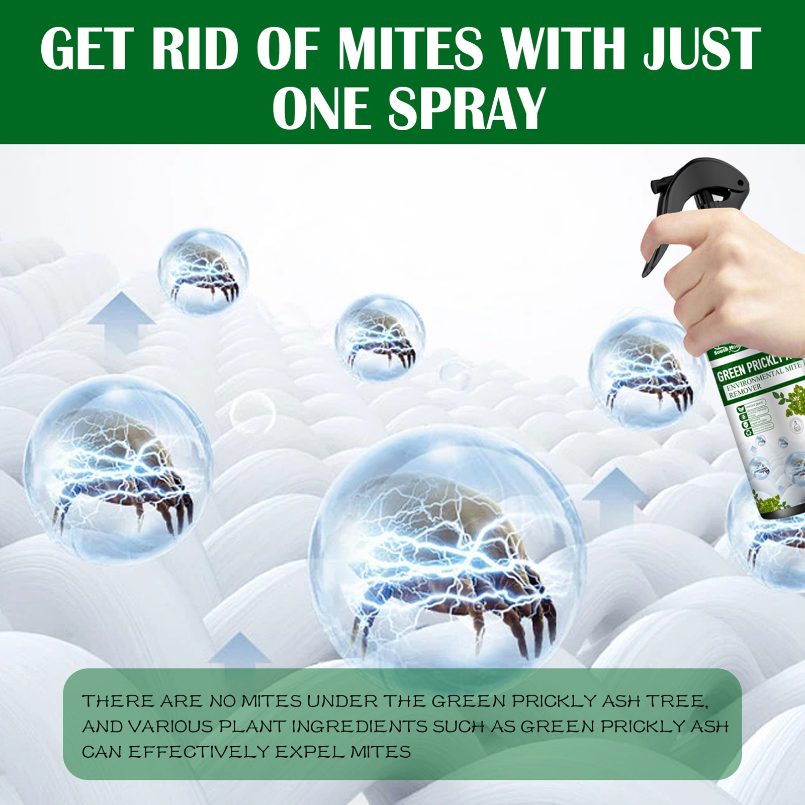 100ml Dustmite Killing Spray Bed Bugs Remover Mitess Killer Natural Bed Bugs Eliminator For Bed Pillow Sheet Couch