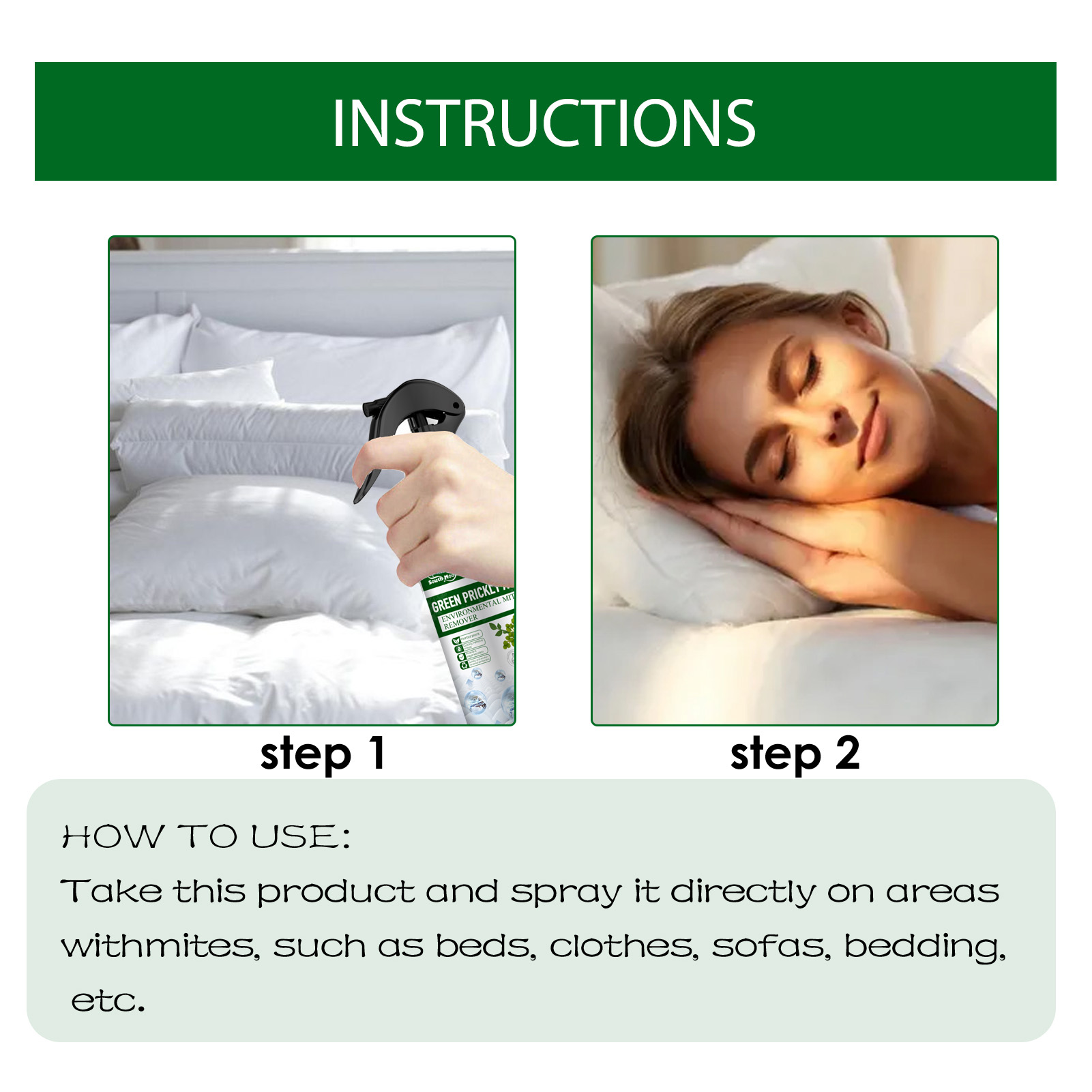 100ml Dustmite Killing Spray Bed Bugs Remover Mitess Killer Natural Bed Bugs Eliminator For Bed Pillow Sheet Couch