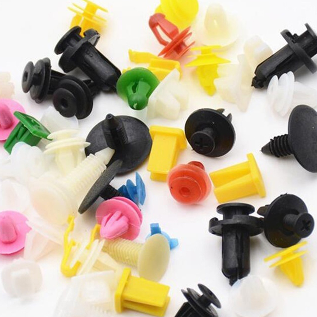 100Pcs Car Clips Fastener Screws Bumper Interior Decoration Auto Plastic Random Mixing Universal Plastic