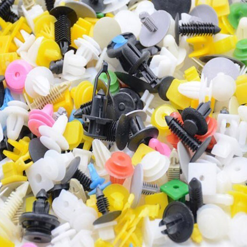 100Pcs Car Clips Fastener Screws Bumper Interior Decoration Auto Plastic Random Mixing Universal Plastic