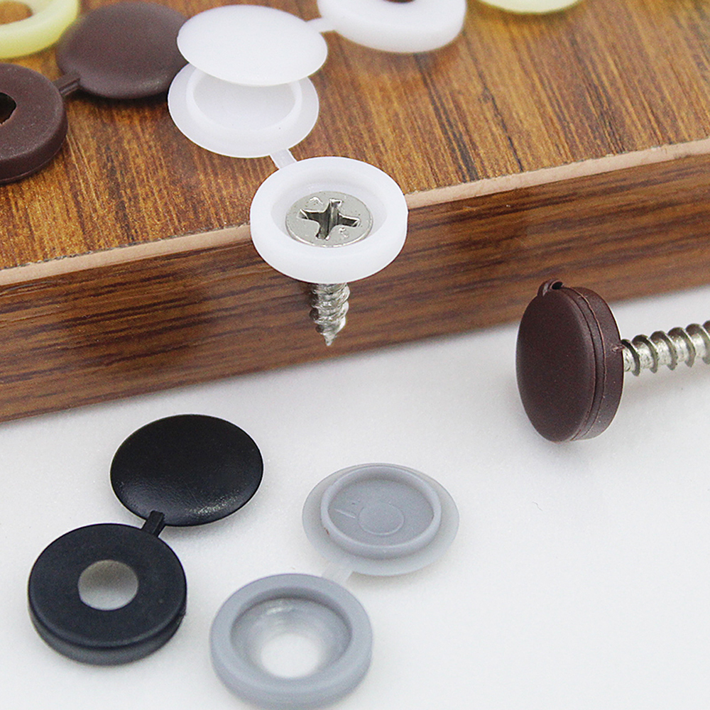100pcs Hinged Plastic Screw Cap Cover Nuts Fold Snap Protective Cap Button For Car Furniture Decorative Nuts Bolts 100pcs Hinged Plastic Screw Cap Cover Nuts Fold Snap Protective Cap Button For Car Furniture Decorative Nuts Bolts