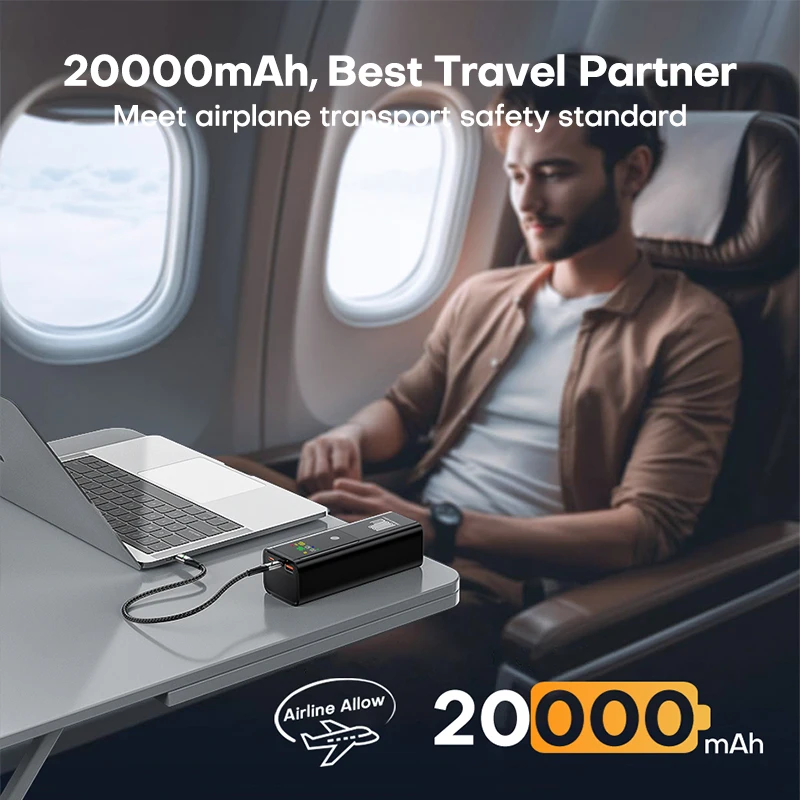 100W Power Bank 20000mAh External Battery Capacity Fast Charging Portable Charger Powerbank For Laptop iPhone Samsung 100W Power Bank 20000mAh External Battery Capacity Fast Charging Portable Charger Powerbank For Laptop iPhone Samsung