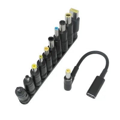 100W Type C to Universal Notebook Adapter Connecter Dc Jack Usb C Laptop Charging Cable Cord Laptop Charger 10pcs 100W Type C to Universal Notebook Adapter Connecter Dc Jack Usb C Laptop Charging Cable Cord Laptop Charger 10pcs