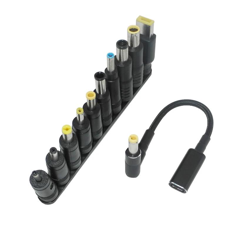 100W Type C to Universal Notebook Adapter Connecter Dc Jack Usb C Laptop Charging Cable Cord Laptop Charger 10pcs 100W Type C to Universal Notebook Adapter Connecter Dc Jack Usb C Laptop Charging Cable Cord Laptop Charger 10pcs