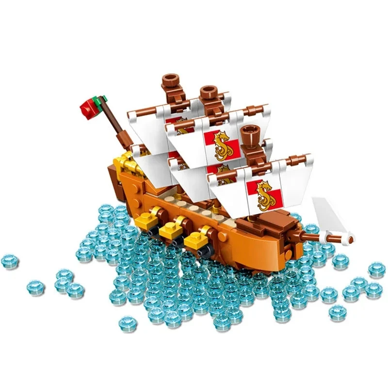 1078pcs Ship in Bottle Pirates Building Blocks Construction Set Moc Bricks with Stand Boys Toys For children Christmas 1078pcs Ship in Bottle Pirates Building Blocks Construction Set Moc Bricks with Stand Boys Toys For children Christmas