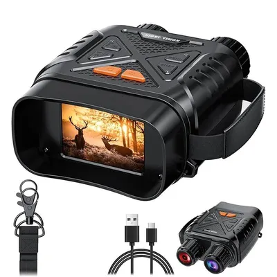 1080P Night Vision Binoculars 10x Digital 800m Full Dark Infrared Night Vision Telescope Goggles 2.8” Large Screen For