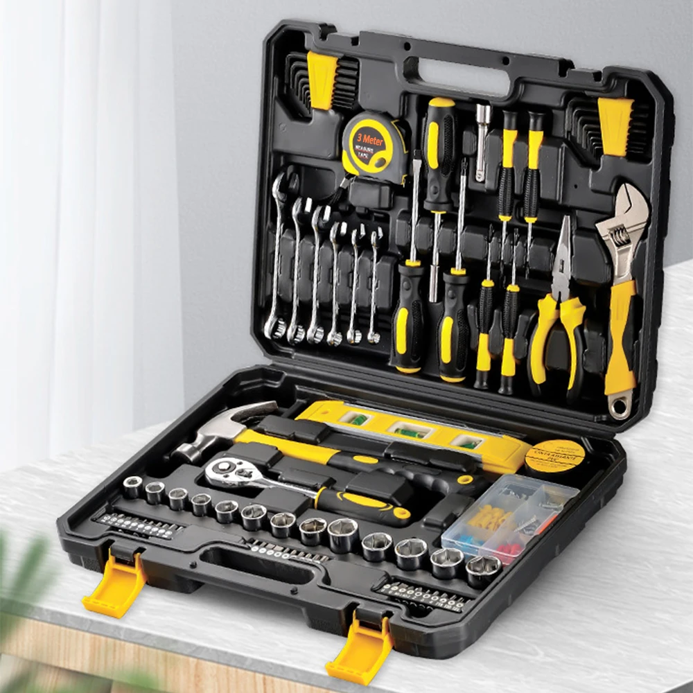 108pcs Tool Set General House hold Hand Tool Kit with Plastic Toolbox Storage Case Used to Car repair And home Repair 108pcs Tool Set General House hold Hand Tool Kit with Plastic Toolbox Storage Case Used to Car repair And home Repair