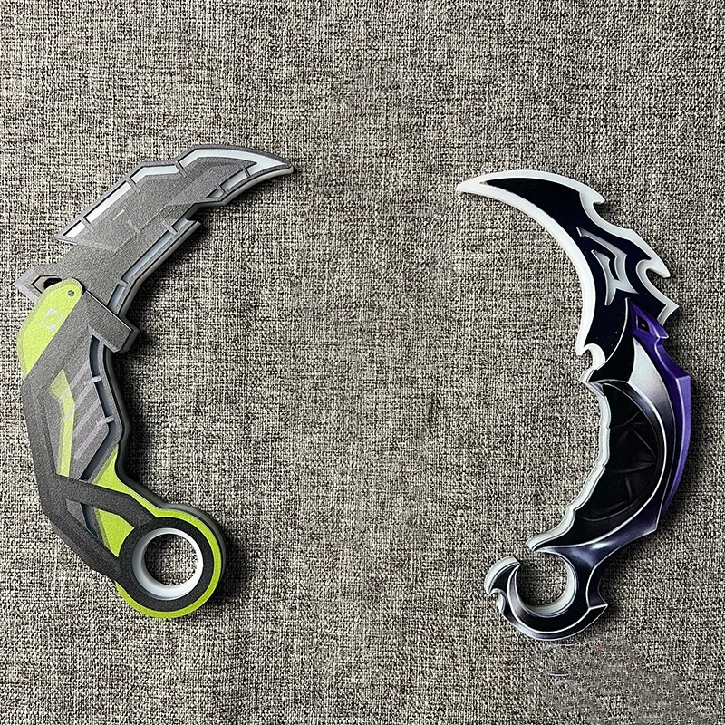 10inch Luminous Valorant Karambit Original Samurai Anime Cosplay Prop Ninja Knife Led Light Sword Real Size Japanese Toy