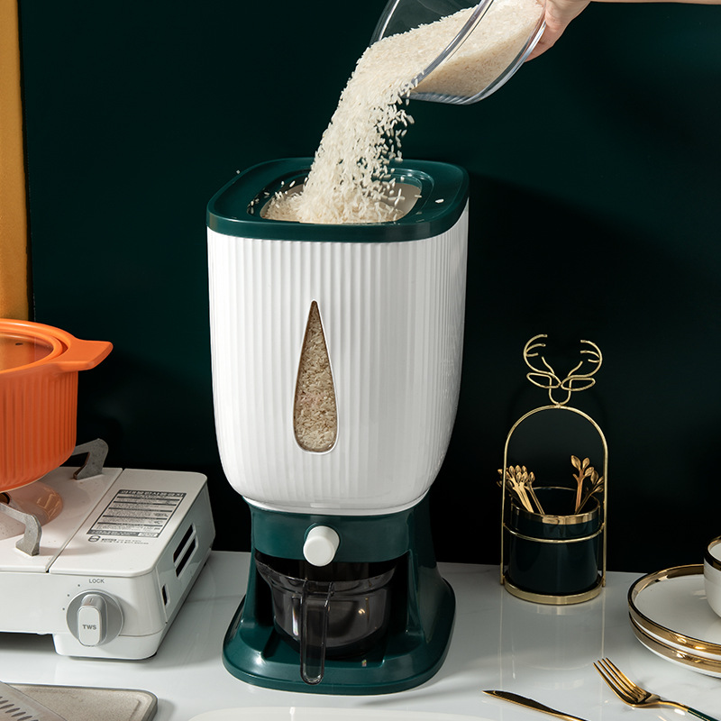 10KG Rice Storage Dispenser with Cup