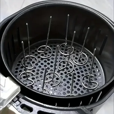 10pcs Air Fryer Oven, Vertical Grill, Skewer Grill, Universal Accessories, Food Grade 304 Stainless Steel Special