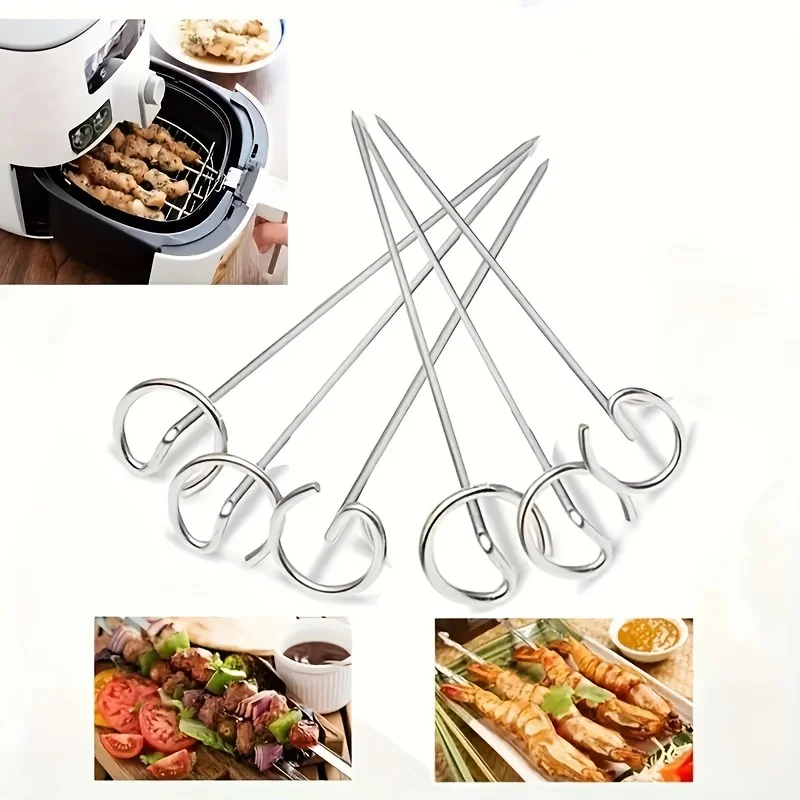 10pcs Air Fryer Oven, Vertical Grill, Skewer Grill, Universal Accessories, Food Grade 304 Stainless Steel Special