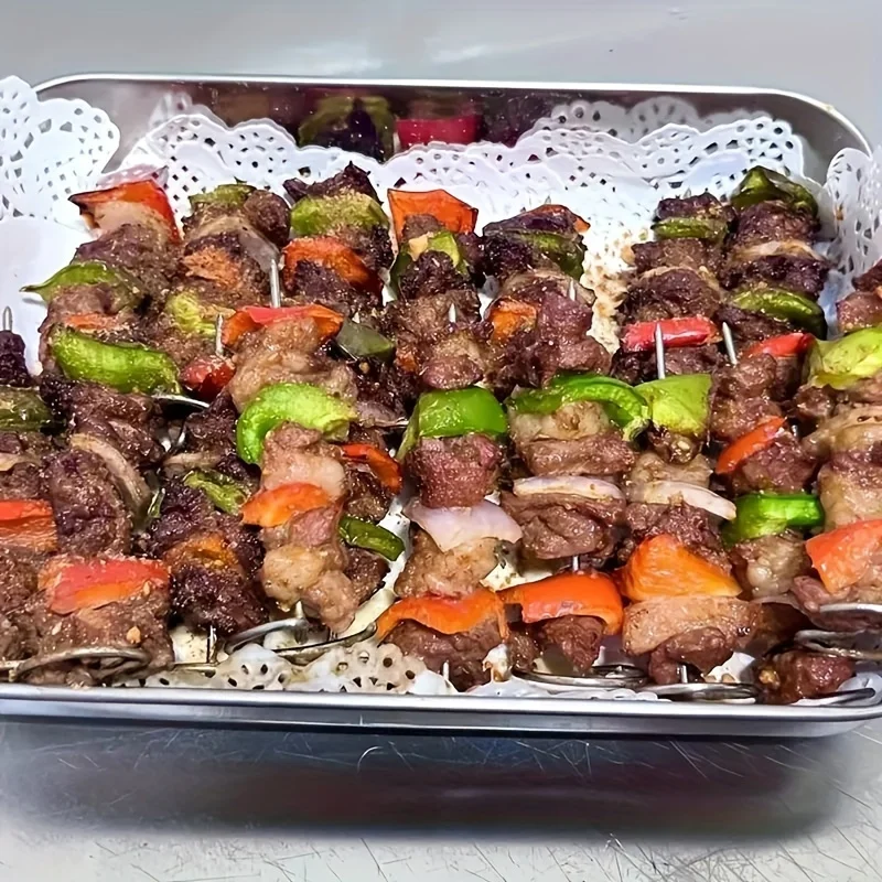 10pcs Air Fryer Oven, Vertical Grill, Skewer Grill, Universal Accessories, Food Grade 304 Stainless Steel Special