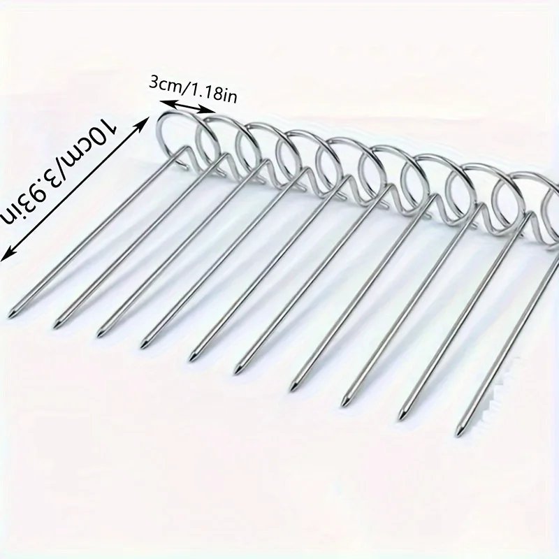 10pcs Air Fryer Oven, Vertical Grill, Skewer Grill, Universal Accessories, Food Grade 304 Stainless Steel Special