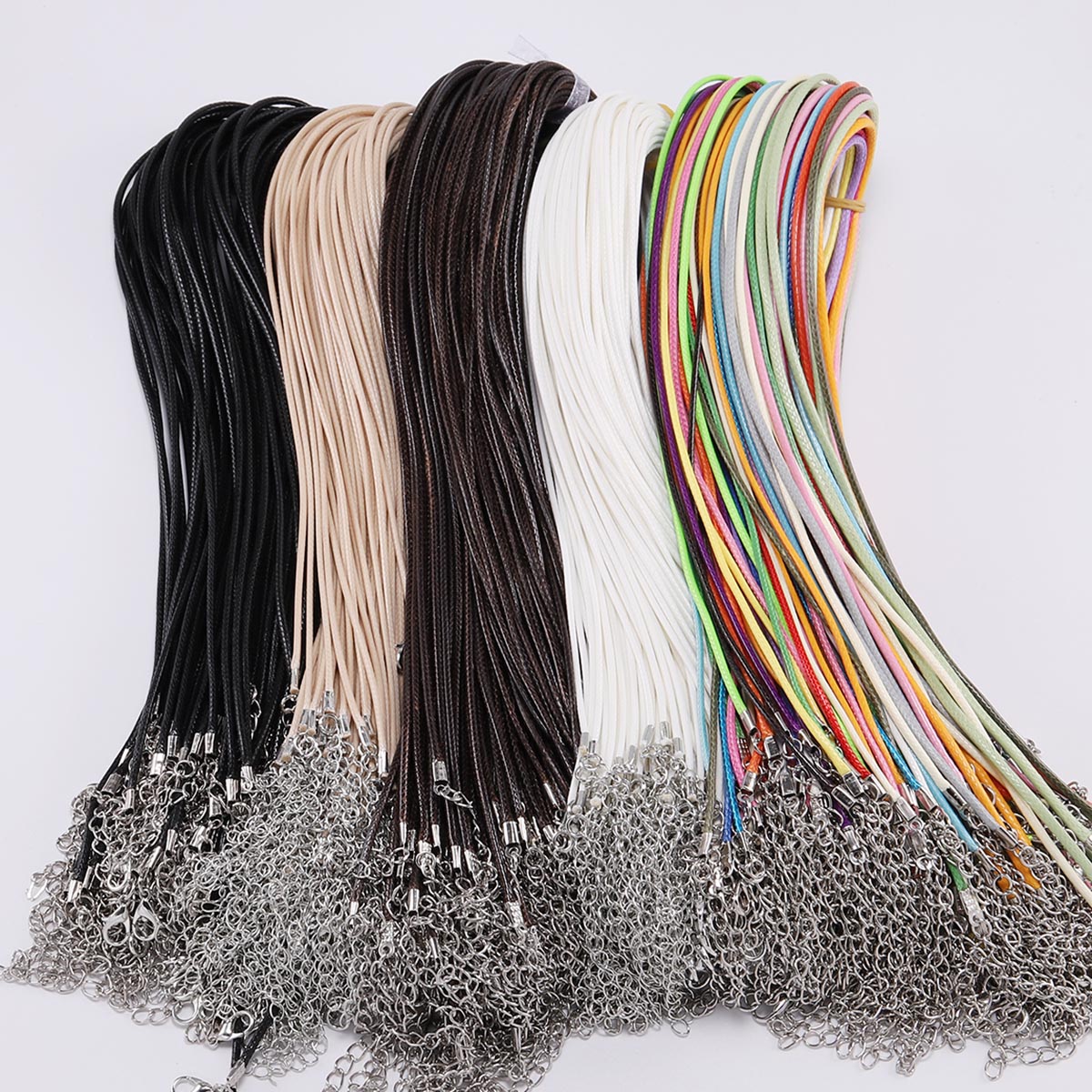 10Pcs Leather Cord Necklace With Clasp Adjustable Braided Rope for Jewelry Making DIY Necklace Bracelet Supplies 10Pcs Leather Cord Necklace With Clasp Adjustable Braided Rope for Jewelry Making DIY Necklace Bracelet Supplies