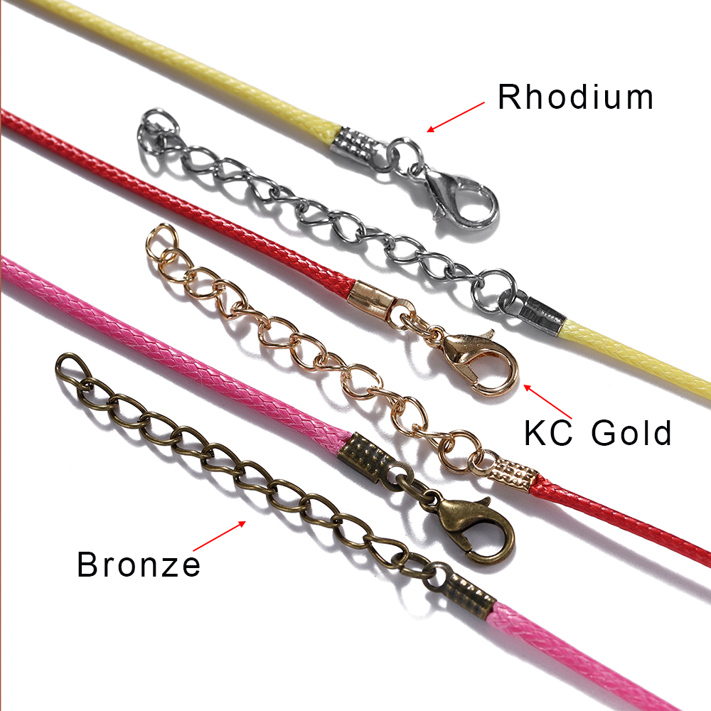 10Pcs Leather Cord Necklace With Clasp Adjustable Braided Rope for Jewelry Making DIY Necklace Bracelet Supplies