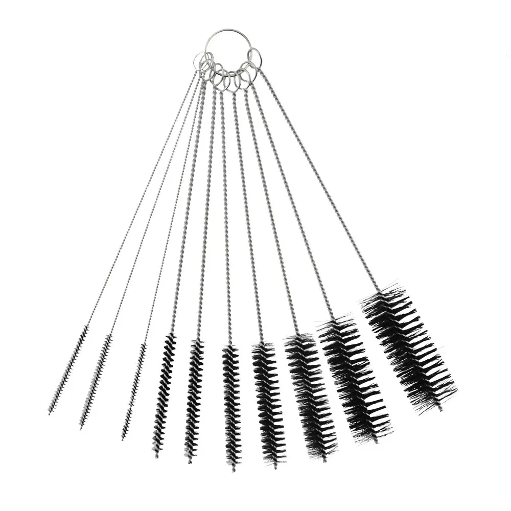 10pcs Nylon Tube Brushes Straw Set For Drinking Straws Glasses Keyboards Jewelry Cleaning Reusable Brushes Clean Tools