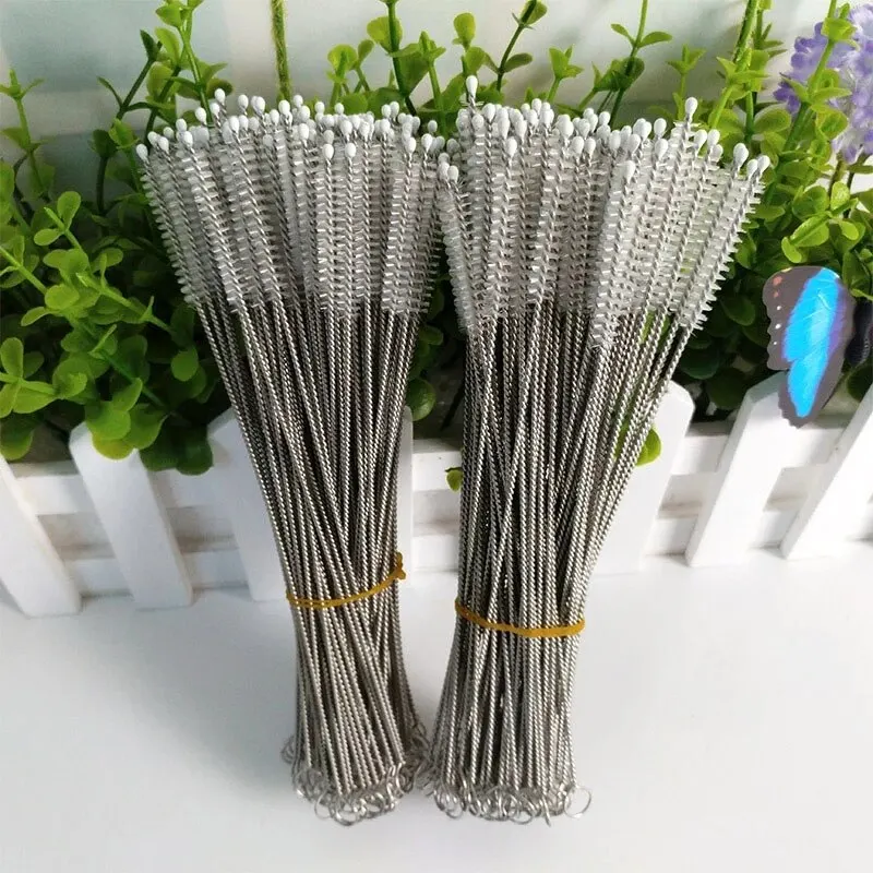 10pcs Nylon Tube Brushes Straw Set For Drinking Straws Glasses Keyboards Jewelry Cleaning Reusable Brushes Clean Tools