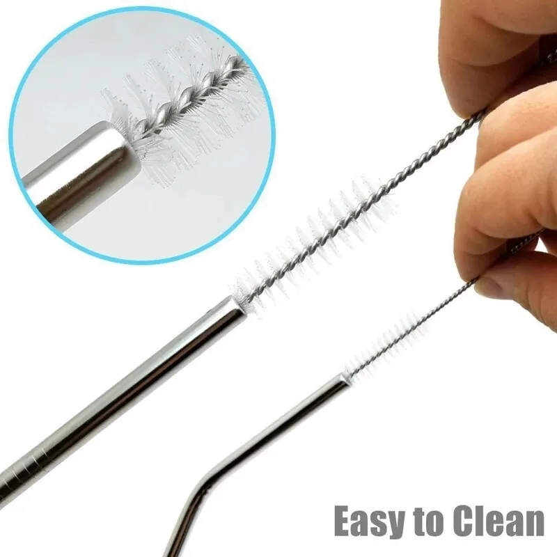 10pcs Nylon Tube Brushes Straw Set For Drinking Straws Glasses Keyboards Jewelry Cleaning Reusable Brushes Clean Tools