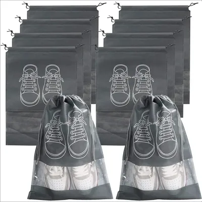 10pcs Shoe Bags For Travel Storage Organizer Bags Non-woven Travel Portable Closet Bag Waterproof Pocket Clothing 10pcs Shoe Bags For Travel Storage Organizer Bags Non-woven Travel Portable Closet Bag Waterproof Pocket Clothing