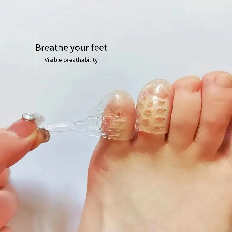 10Pcs Silicone Toe Caps Anti Friction Breathable Toe Protector Prevents Blisters Toe Caps Cover Protectors Foot Care