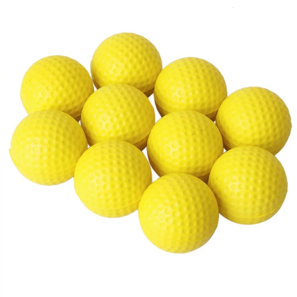 10Pcs Yellow PU Foam Golf Balls Sponge Elastic Indoor Outdoor Practice Training 10Pcs Yellow PU Foam Golf Balls Sponge Elastic Indoor Outdoor Practice Training