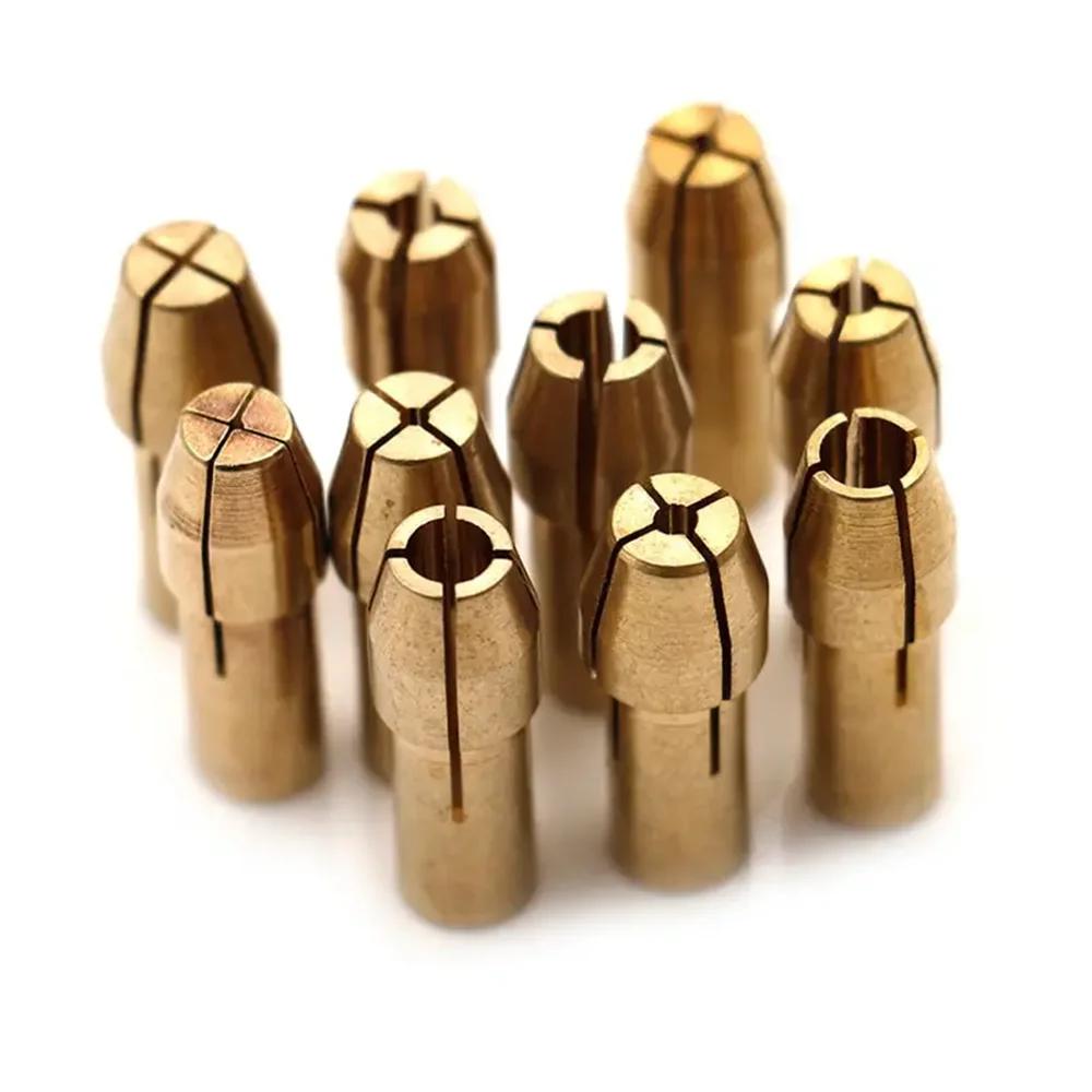 10Pcs/Set Mini Drill Chucks Adapter 0.5mm-3.2mm Dremel Mini Drill Chucks Chuck Adapter Micro Collet Brass For Power 10Pcs/Set Mini Drill Chucks Adapter 0.5mm-3.2mm Dremel Mini Drill Chucks Chuck Adapter Micro Collet Brass For Power