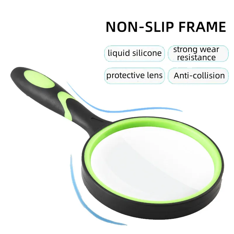 10X Magnifying Glass For Kids Seniors Handheld Reading Magnifier 50mm Magnifying Lens For Reading Science Nature