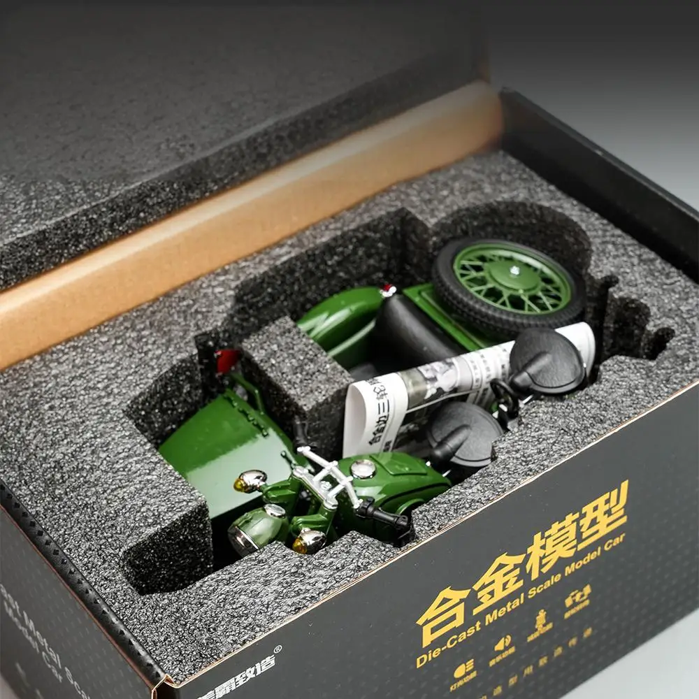 1:10 Ural M72 USSR Sidecar Motorcycle Alloy Metal Diecast Model Motorcycle Auto Sales Store Front Desk Display