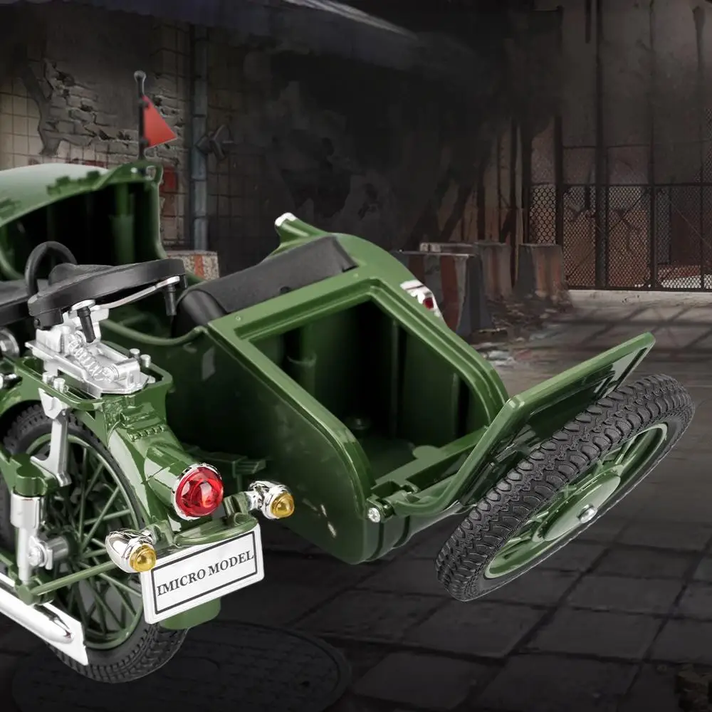 1:10 Ural M72 USSR Sidecar Motorcycle Alloy Metal Diecast Model Motorcycle Auto Sales Store Front Desk Display