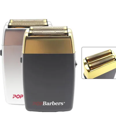 11000 RPM POP Barbers P620 Professional Electric Men's Beard Trimmer Double Foil Shaver Electric Shaver USB Hair