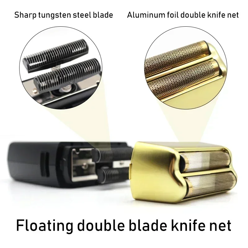 11000 RPM POP Barbers P620 Professional Electric Men's Beard Trimmer Double Foil Shaver Electric Shaver USB Hair