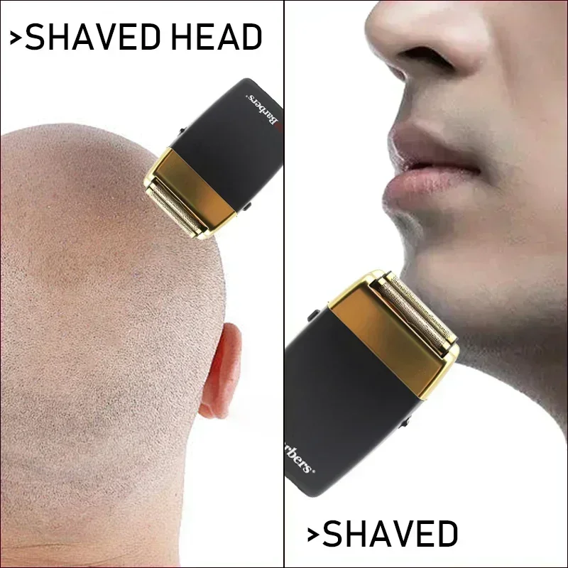11000 RPM POP Barbers P620 Professional Electric Men's Beard Trimmer Double Foil Shaver Electric Shaver USB Hair