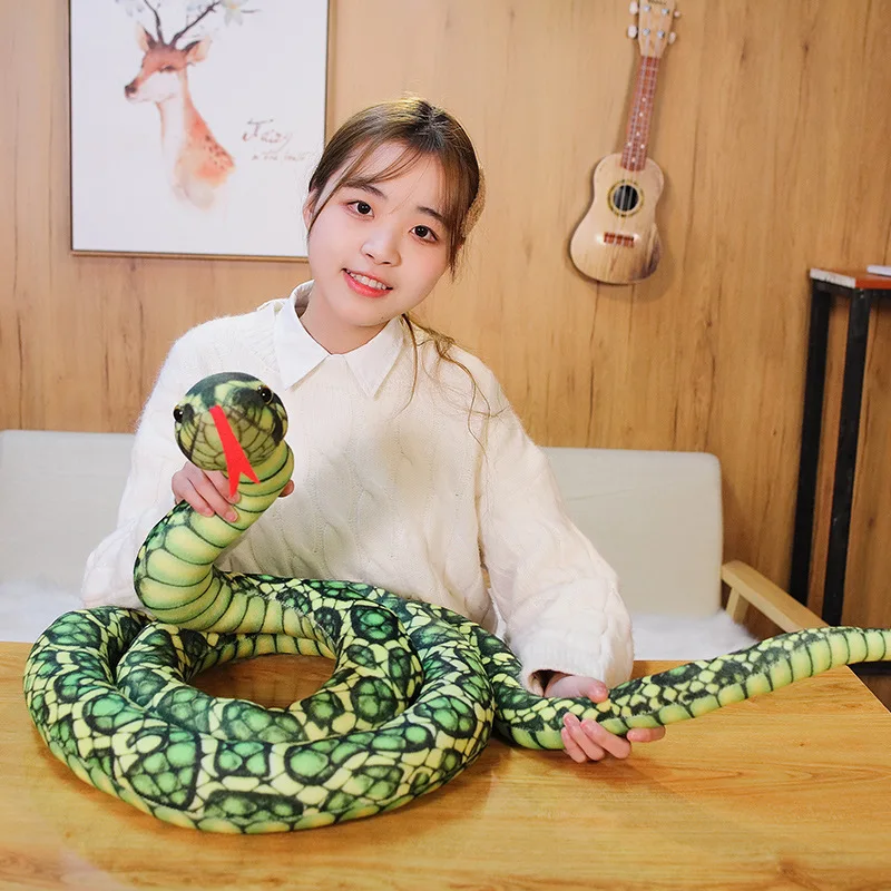110/160CM Simulated Python Snake Plush Toy Giant Boa Cobra Long Stuffed Snake Plushie Pillow Children Boys Gift Home 110/160CM Simulated Python Snake Plush Toy Giant Boa Cobra Long Stuffed Snake Plushie Pillow Children Boys Gift Home