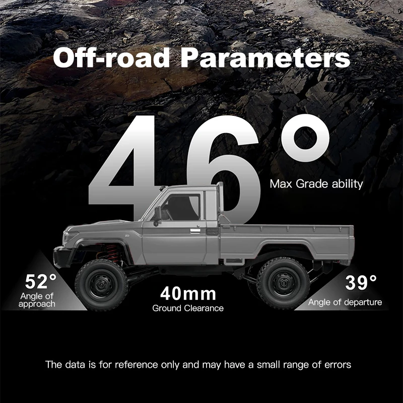 1:12 Full Scale RC CAR MN82 Upgraded MN82 PRO Controllable Headlights 2.4G 4WD Off-Road Car Pick Up Truck Toy for Kids