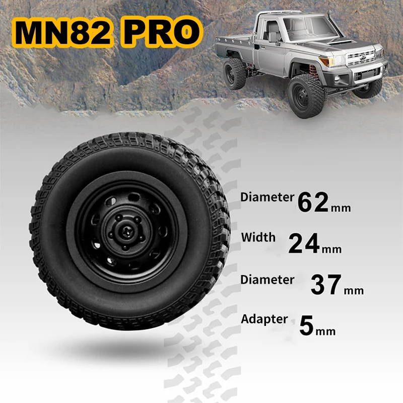 1:12 Full Scale RC CAR MN82 Upgraded MN82 PRO Controllable Headlights 2.4G 4WD Off-Road Car Pick Up Truck Toy for Kids