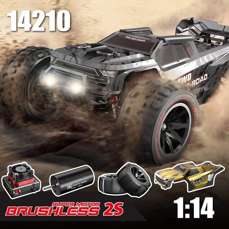1/14 RC Car Brushless 2.4G Remote Control 4WD Off-road Racing RC Truck Electric Hobby Toy