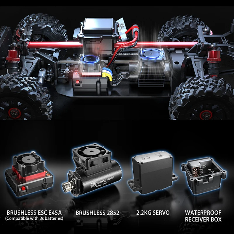 1/14 RC Car Brushless 2.4G Remote Control 4WD Off-road Racing RC Truck Electric Hobby Toy