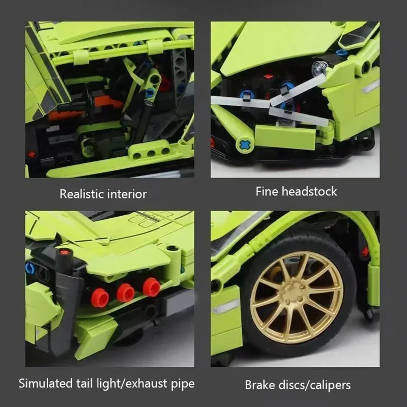 1:14 Technical 1280Pcs Racing Sport Car 42115 Model Building Blocks Mechanical Speed Vehicle Supercar Brick Toys Kid 1:14 Technical 1280Pcs Racing Sport Car 42115 Model Building Blocks Mechanical Speed Vehicle Supercar Brick Toys Kid