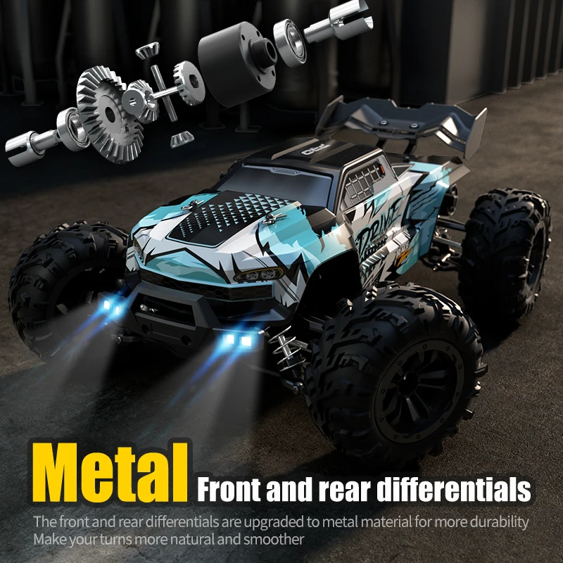 1:16 70KM/H 4WD RC Car With LED Remote Control Cars High Speed Drift Monster 4×4 Truck