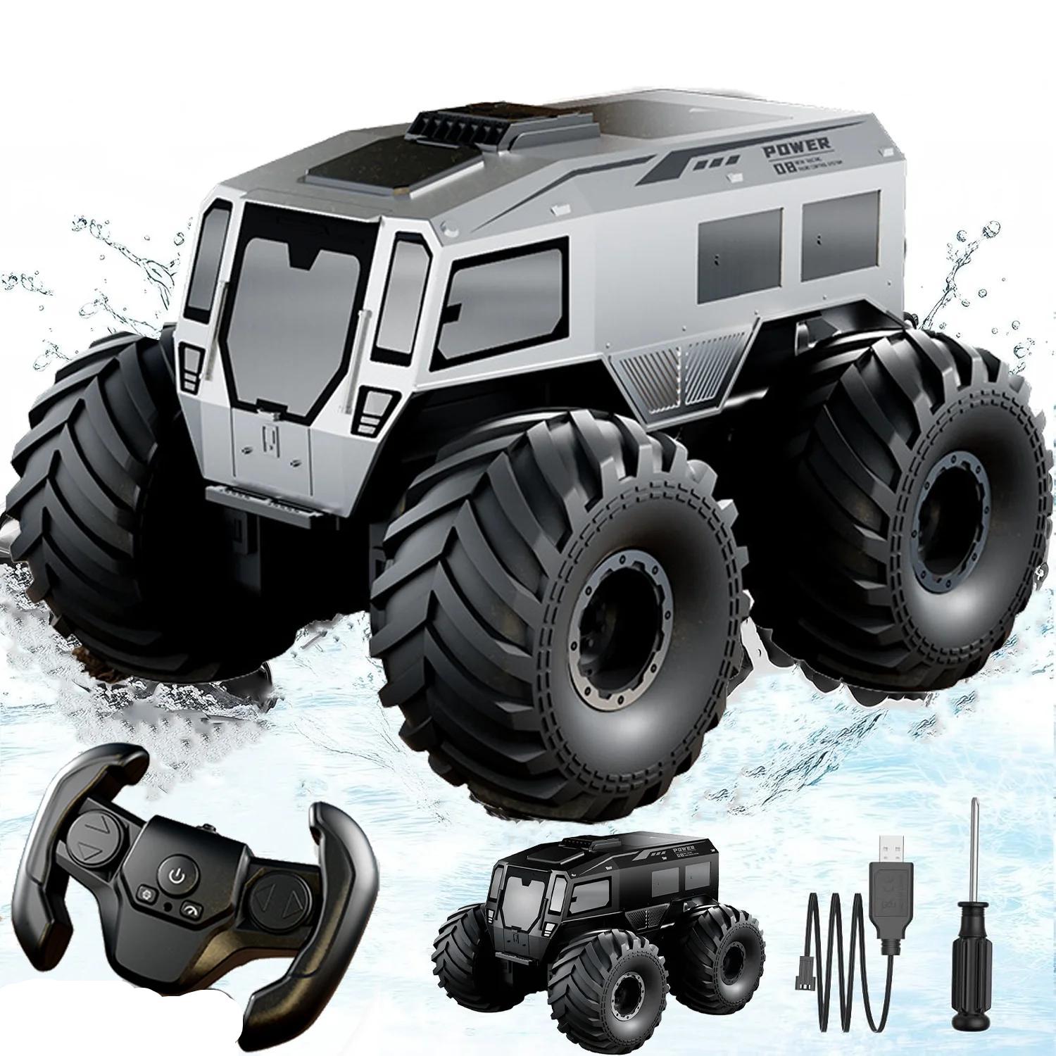 1:16 RC Cars Amphibious Waterproof Monster Truck Toys Remote Control Car Trucks 4WD All Terrain Off-Road Pickup Vehicle
