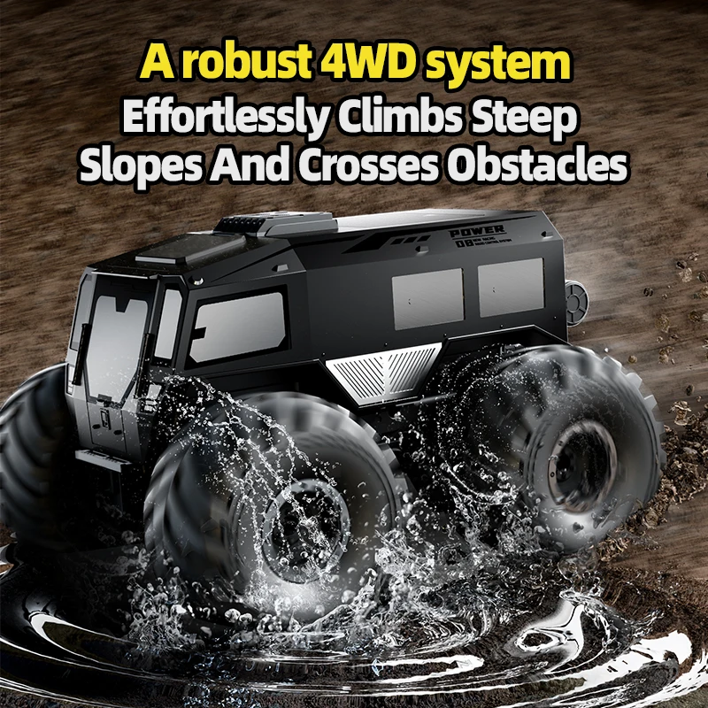 1:16 RC Cars Amphibious Waterproof Monster Truck Toys Remote Control Car Trucks 4WD All Terrain Off-Road Pickup Vehicle 1:16 RC Cars Amphibious Waterproof Monster Truck Toys Remote Control Car Trucks 4WD All Terrain Off-Road Pickup Vehicle