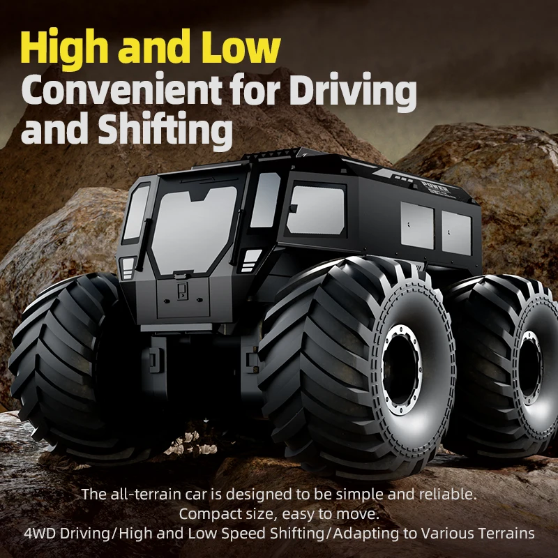 1:16 RC Cars Amphibious Waterproof Monster Truck Toys Remote Control Car Trucks 4WD All Terrain Off-Road Pickup Vehicle 1:16 RC Cars Amphibious Waterproof Monster Truck Toys Remote Control Car Trucks 4WD All Terrain Off-Road Pickup Vehicle