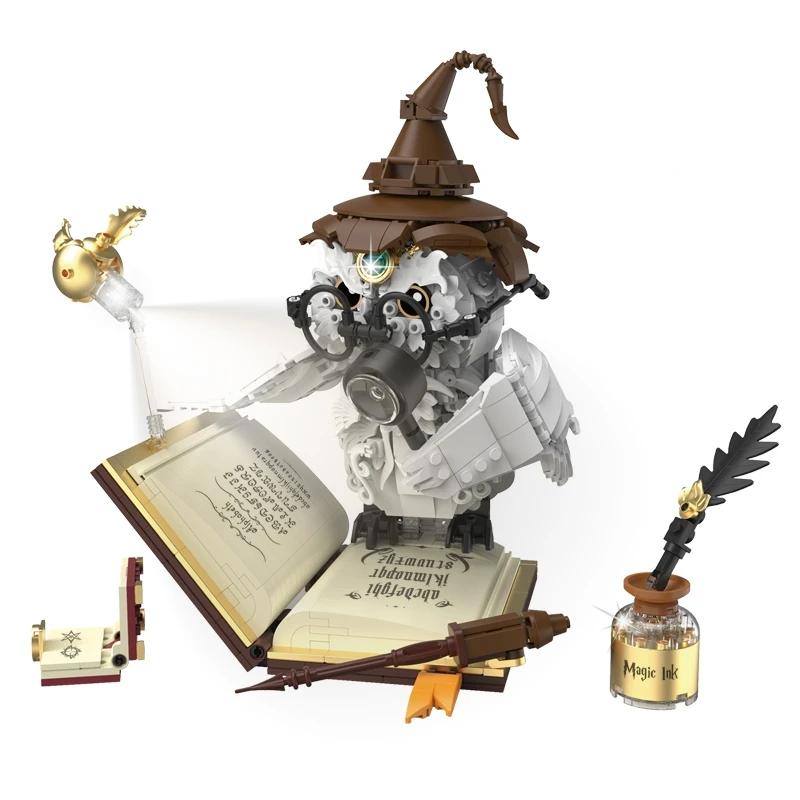 1162pcs Magical World Owl Doctor Magic Book and Lights Building Blocks Bricks Animal Bird Models Boys Assembly Toys Kid 1162pcs Magical World Owl Doctor Magic Book and Lights Building Blocks Bricks Animal Bird Models Boys Assembly Toys Kid